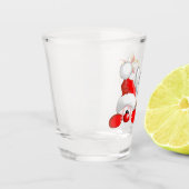 Verre A Shot Drôle Père Noël et Reindeer Cartoon (Gauche)