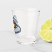 Verre A Shot Drôle poule dans l'espace dessin animé (Droite)