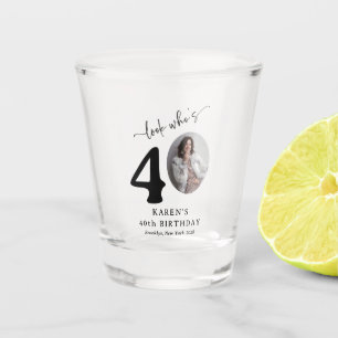 Verre A Shot Drôle 'Regardez qui a 40 ans' Élégant 40e annivers