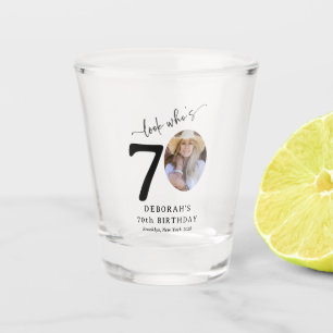 Verre A Shot Drôle 'Regardez qui a 70 ans' Élégant 70e annivers