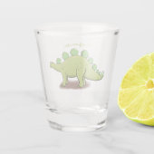 Verre A Shot Drôle stegosaurus dinosaure dessin animé (Dos)