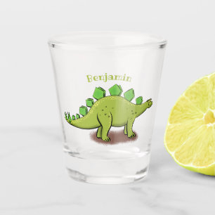 Verre A Shot Drôle stegosaurus dinosaure dessin animé