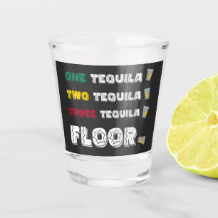 Verre A Shot Drôle Une Tequila Deux Tequila Trois Tequila Étage