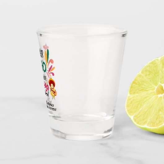 Verre A Shot Drôle VOTRE EGO EST NACHO AMIGO Texte personnalisé (Droite)