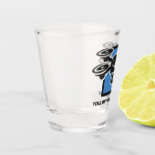 Verre A Shot Drone de texte personnalisé (Gauche)