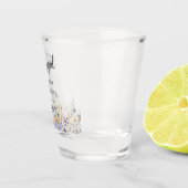 Verre A Shot Dusty Blue Fleurs sauvages sur mesure (Droite)