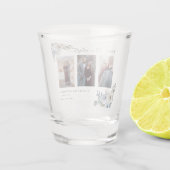 Verre A Shot Dusty Blue Photo Wedding Enregistrer la date Elega (Dos)