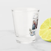 Verre A Shot Dusty Blue Photo Wedding Enregistrer la date Elega (Gauche)