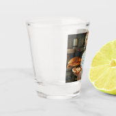 Verre A Shot Eating Pizza Photo Personalize Customize (Gauche)