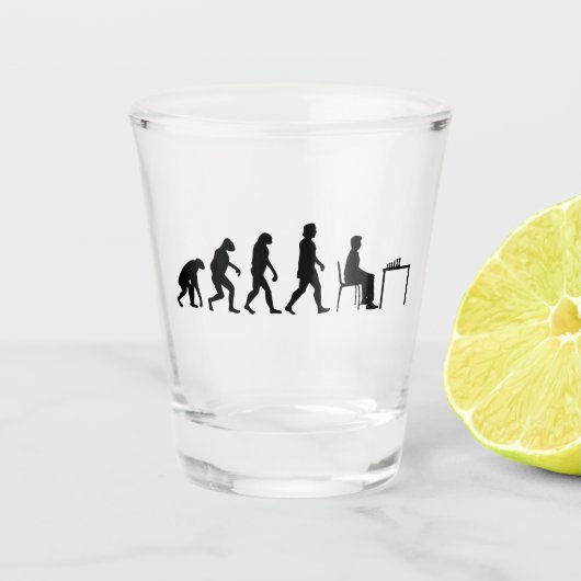 Verre A Shot Échecs - Évolution du joueur d'échecs (Devant)