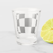 Verre A Shot Échecs noirs et blancs (Dos)