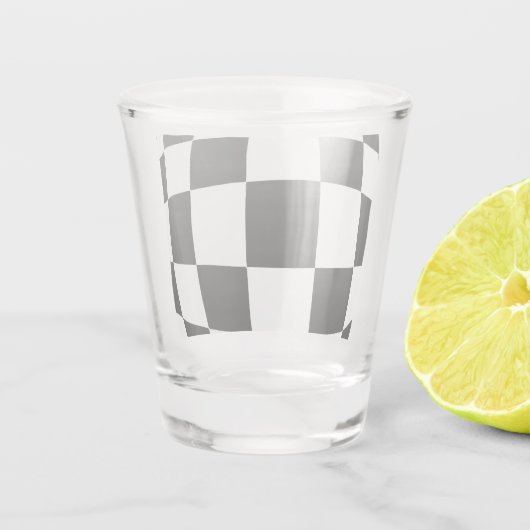 Verre A Shot Échecs noirs et blancs (Dos)
