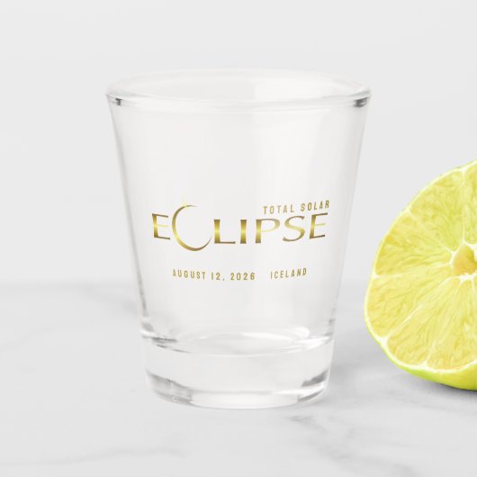 Verre A Shot Eclipse celestial commemorative souvenir Iceland (Devant)