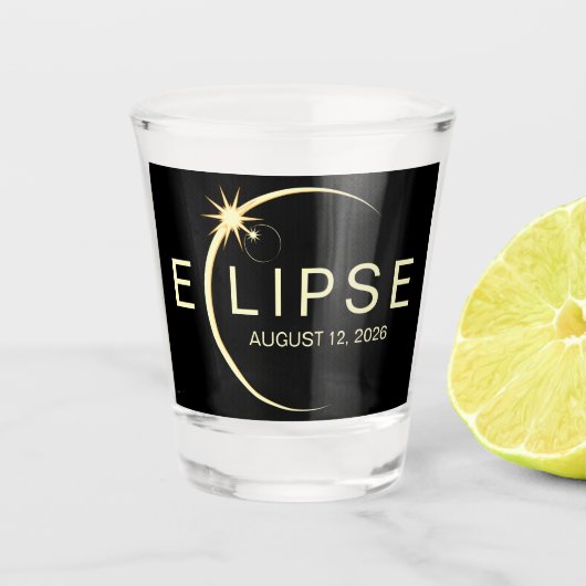 Verre A Shot Éclipse solaire 2026 (Devant)