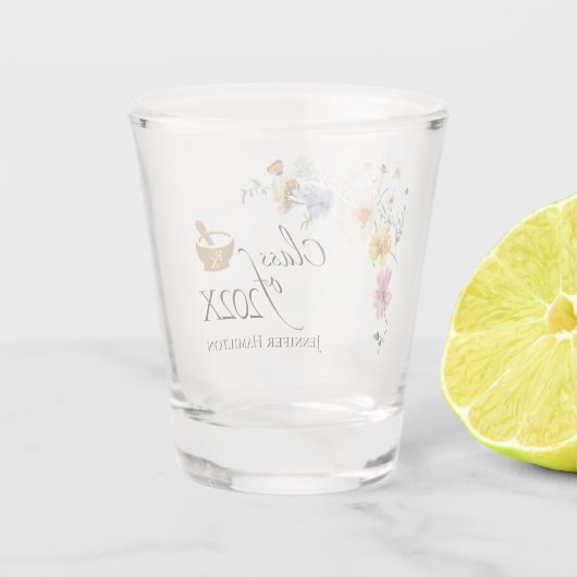 Verre A Shot École de pharmacie fleur sauvage | Catégorie de di (Dos)
