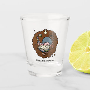 Verre A Shot Écrivain De Mole Inspiration Liquide Dans Le Dessi