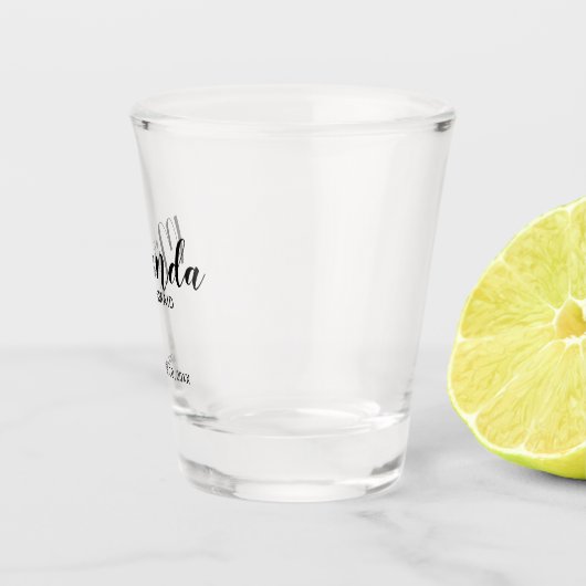 Verre A Shot Écrivain Personnalisé De Script Moderne (Droite)