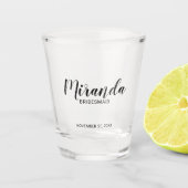 Verre A Shot Écrivain Personnalisé De Script Moderne (Devant)