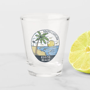 Verre A Shot Edisto Beach Caroline du Sud Vintage