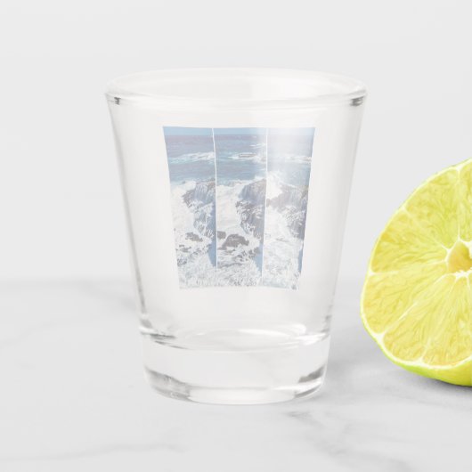 Verre A Shot Effondrement De Vagues Série D'Images (Dos)