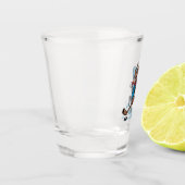 Verre A Shot Éffrayant Krampus Jouer au hockey sur glace Noël (Gauche)