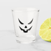 Verre A Shot Éffrayant noir Jack-o'-lantern visage Citrouille H (Devant)