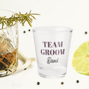 Verre A Shot Eggplant Mariage Team Groom Personnalisé