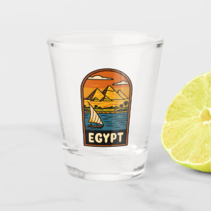 Verre A Shot Égypte Vintage voyage rétrograde Pyramide Nil