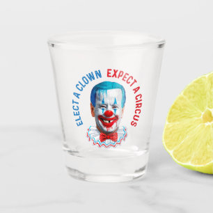 Verre A Shot Elect a clown drôle anti joe Biden visage clown Sh