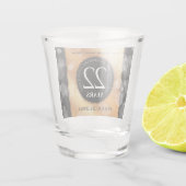 Verre A Shot Élégant 22e anniversaire de Mariage de cuivre (Dos)