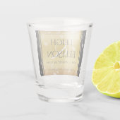 Verre A Shot Élégant 27e anniversaire de Mariage de musique (Dos)