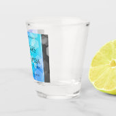 Verre A Shot Élégant 41ème anniversaire Mariage de Topaz Bleu (Droite)