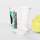 Verre A Shot Élégant 44ème anniversaire de Mariage turquoise (Droite)