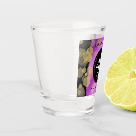 Verre A Shot Élégant 47e anniversaire du Mariage Améthyste (Gauche)