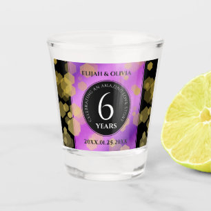 Verre A Shot Élégant 6ème anniversaire de Mariage d'Améthyste