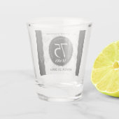 Verre A Shot Élégant 75e anniversaire de Mariage de diamant (Dos)