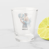 Verre A Shot Elegant Art Deco lady customizable (Dos)