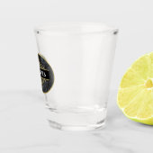 Verre A Shot Elégant Black Gold Paisley Personnalisé (Droite)