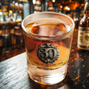 Verre A Shot Elégant bronze 30e anniversaire