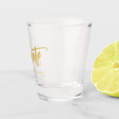 Verre A Shot Élégant Chic Gold Script Graduate Party (Droite)