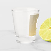 Verre A Shot Élégant Eléphant Blanc Échange Cadeau Texte person (Gauche)