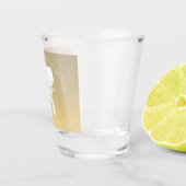 Verre A Shot Élégant Eléphant Blanc Échange Cadeau Texte person (Droite)