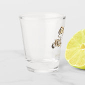 Verre A Shot Élégant Faux Gold Script Bonne année (Gauche)