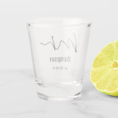 Verre A Shot Élégant M. Nom Script Newlysée Keepsaké Cadeau (Dos)