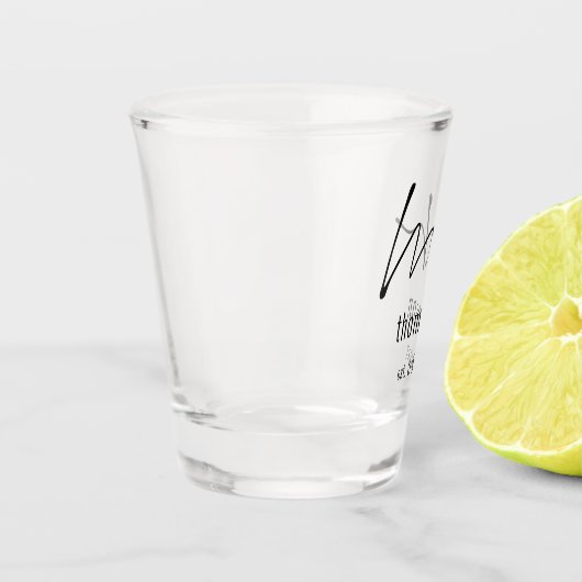Verre A Shot Élégant M. Nom Script Newlysée Keepsaké Cadeau (Gauche)