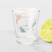 Verre A Shot Élégant Mariage floral tropical (Dos)