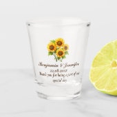 Verre A Shot Elégant Moderne Rustique Sunflower Wedding favoris (Devant)