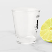 Verre A Shot élégant monogramme de marionnette personnalisée (Gauche)