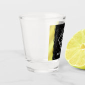 Verre A Shot Élégant noir marbre & or / laiton Monogramme d'hui (Gauche)