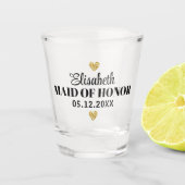 Verre A Shot Élégant script moderne joli Coeurs de Parties scin (Devant)